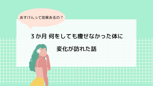 あすけんって効果あるの 3か月何をしても痩せなかった体に変化が訪れた話 Minachaya