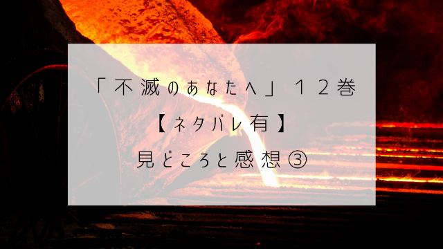 不滅のあなたへ　１２巻　ネタバレ　見どころ　感想　鉄釜